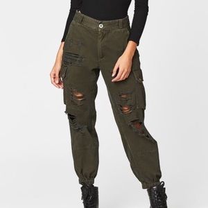 LF Carmar Denim Olive Cargos